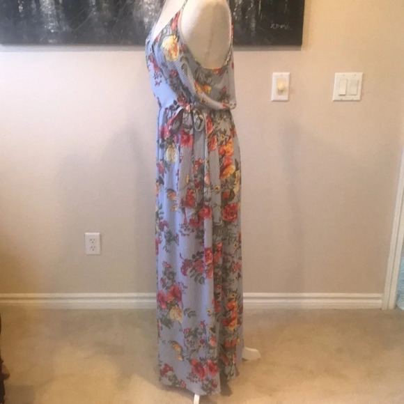 NWOT SCOBE Spring Summer Floral Maxi Halter Dress Size L - Picture 4 of 14